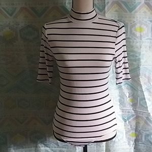 Cato Black/White Striped Onesie Small